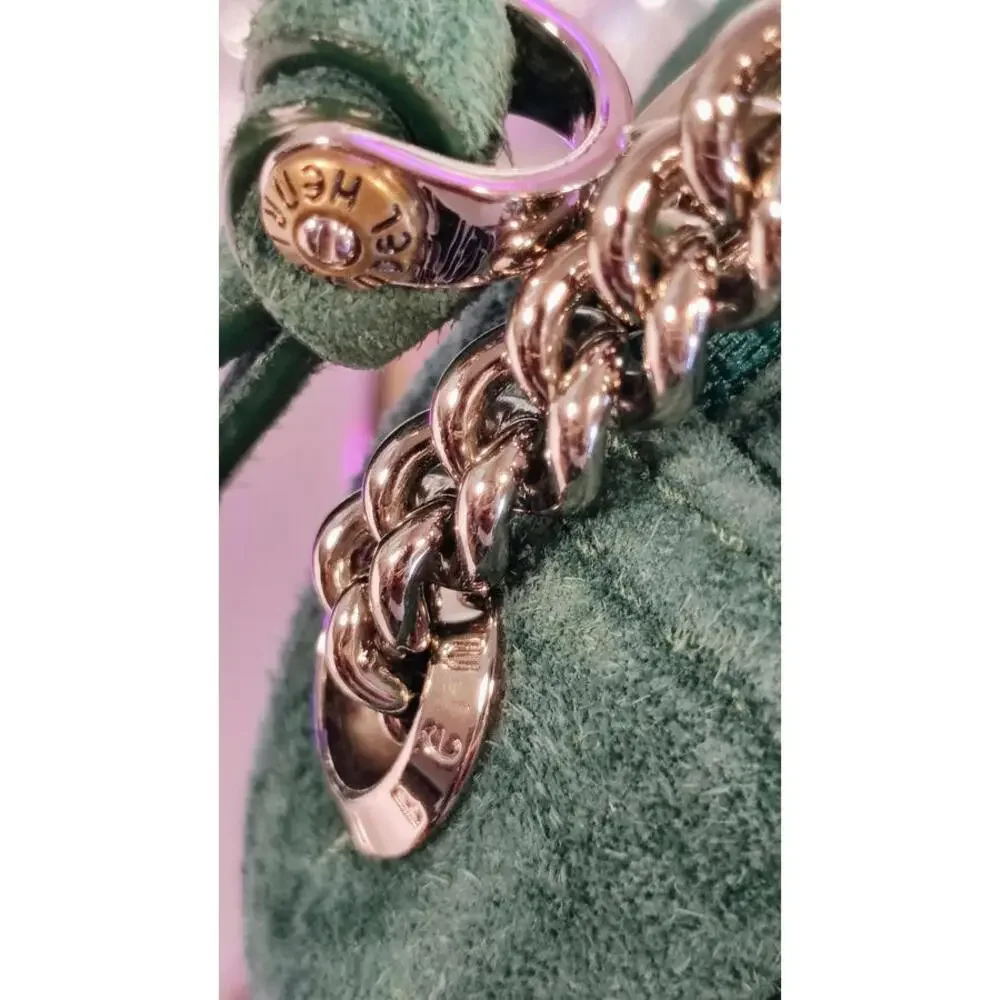 Henri Bendel Stylish Green Round Riveted Crossbody Bag - Picture 6 of 8